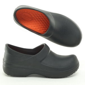 crocs Neria Pro II Work Lite Ride Mules Clogs Women 8 Black Rubber